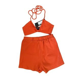 Motel Two Piece Bralette & Shorts 🧡